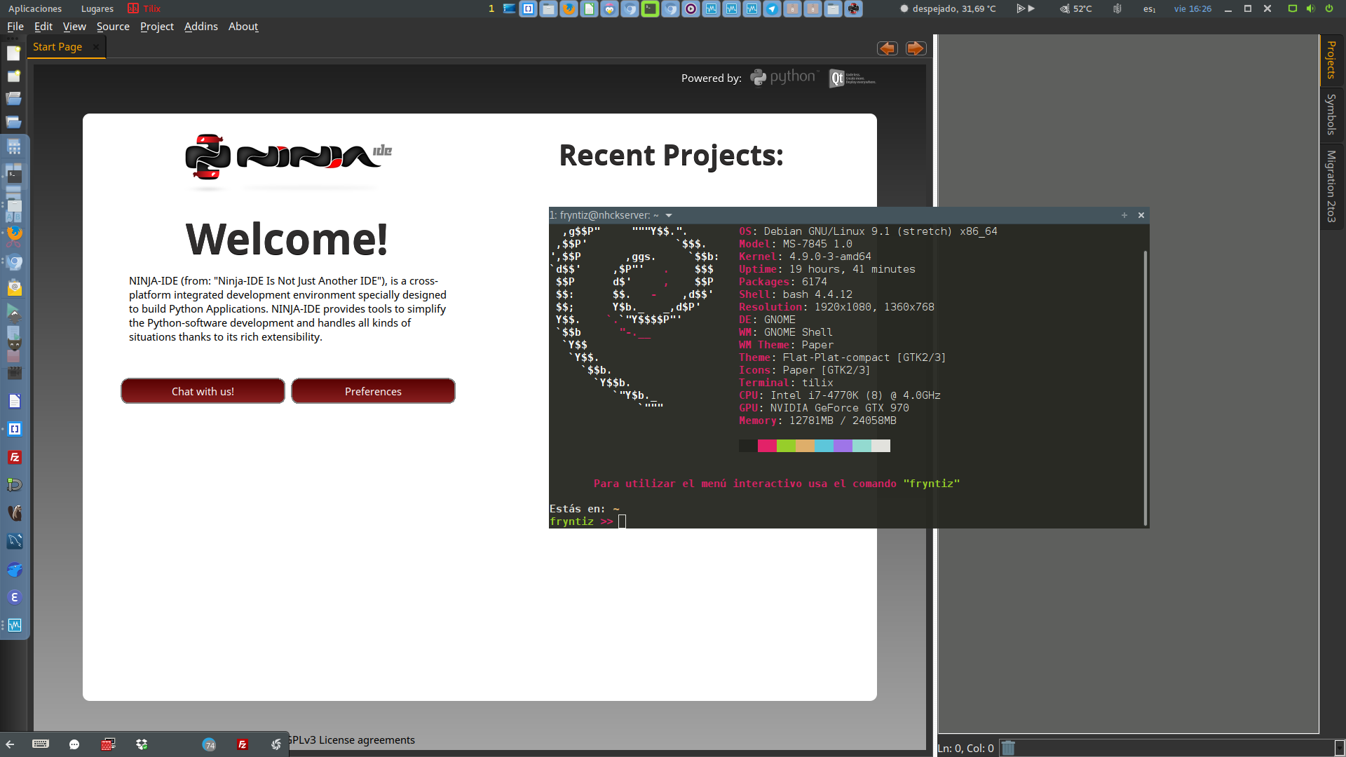 Ninja IDE en Debian 9