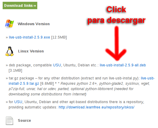 Descargando LiveUSB Install Debian